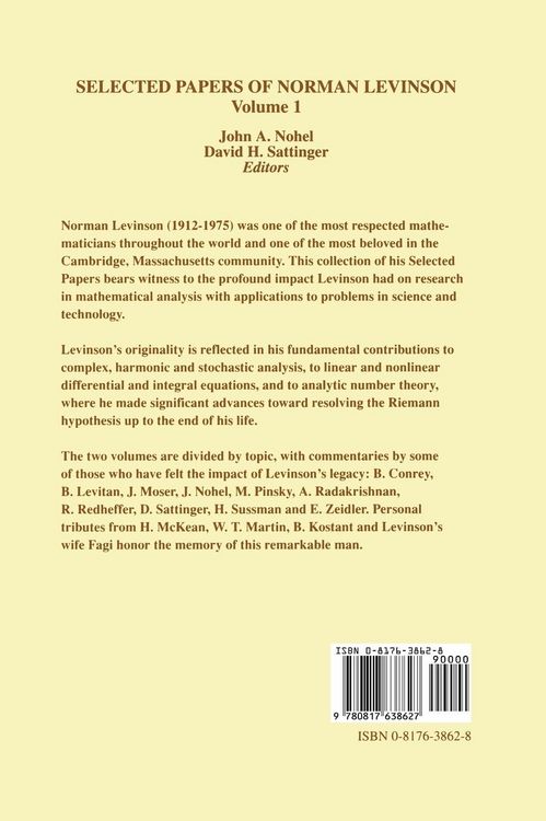 Produktbild: Selected Papers of Norman Levinson