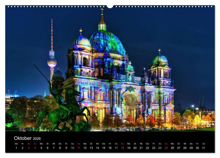 Produktbild: Berliner Stadtansichten (hochwertiger Premium Wandkalender 2026 DIN A2 quer), Kunstdruck in Hochglanz