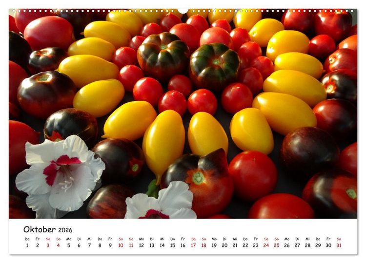Produktbild: Tomaten Satt (hochwertiger Premium Wandkalender 2026 DIN A2 quer), Kunstdruck in Hochglanz