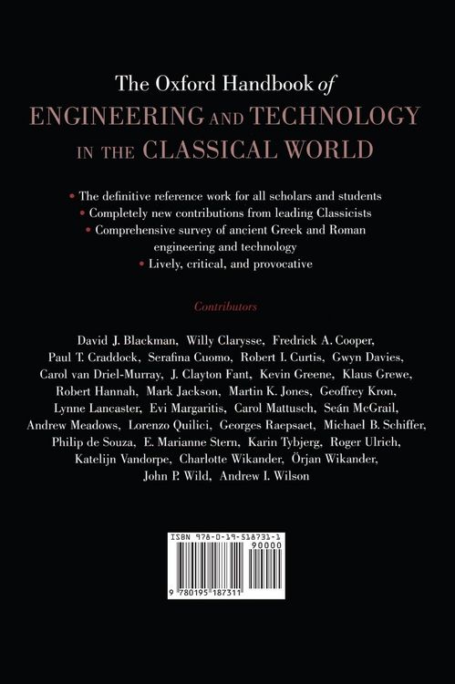 Produktbild: The Oxford Handbook of Engineering and Technology in the Classical World