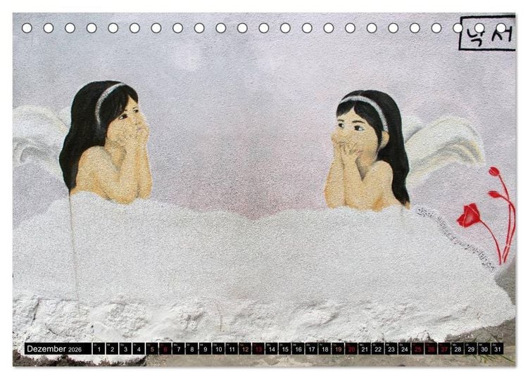 Produktbild: Street Art Seoul (Tischkalender 2026 DIN A5 quer), CALVENDO Monatskalender