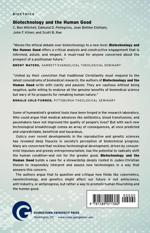 Produktbild: Biotechnology and the Human Good