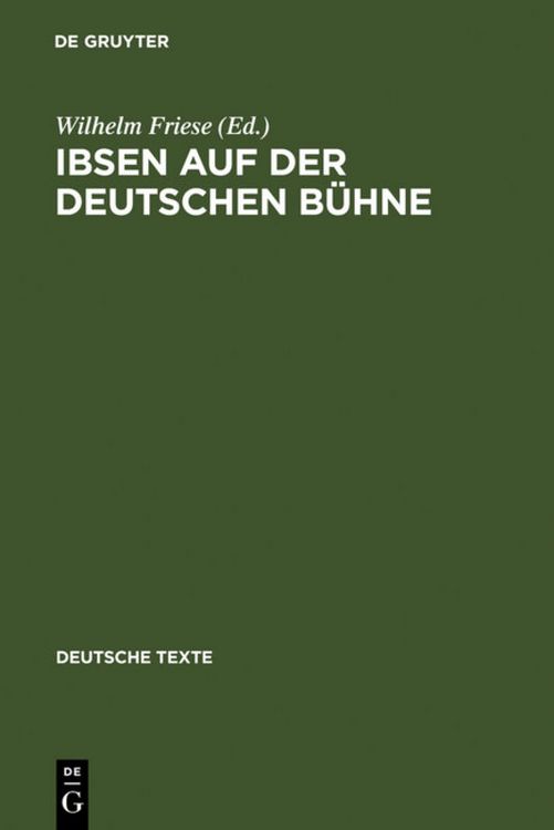 Produktbild: Ibsen auf der deutschen B&uuml;hne