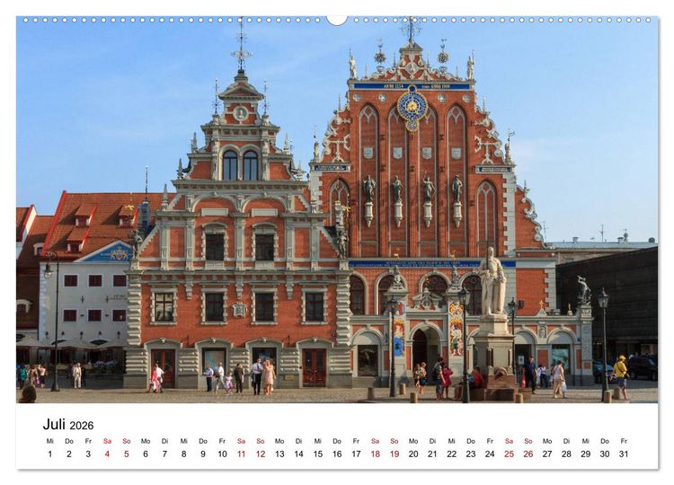 Produktbild: Baltische L&auml;nder (Wandkalender 2026 DIN A2 quer), CALVENDO Monatskalender