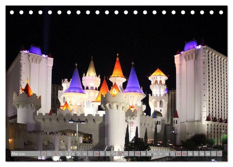 Produktbild: Las Vegas - Nevada (Tischkalender 2026 DIN A5 quer), CALVENDO Monatskalender