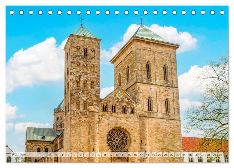 Produktbild: Historisches Osnabr&uuml;ck - Niedersachsen (Tischkalender 2026 DIN A5 quer), CALVENDO Monatskalender
