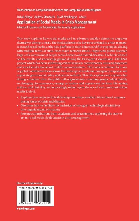 Produktbild: Application of Social Media in Crisis Management