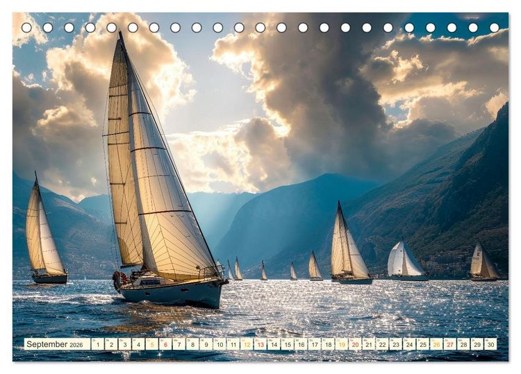 Produktbild: Segeln - sch&ouml;ne Momente (Tischkalender 2026 DIN A5 quer), CALVENDO Monatskalender