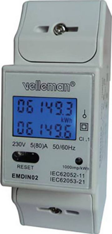 Produktbild: Velleman EMDIN02 Energiekosten-Messger&auml;t