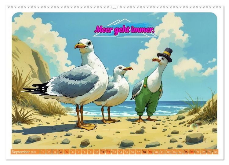 Produktbild: Norddeutsch Cool - Comic (hochwertiger Premium Wandkalender 2027 DIN A2 quer), Kunstdruck in Hochglanz