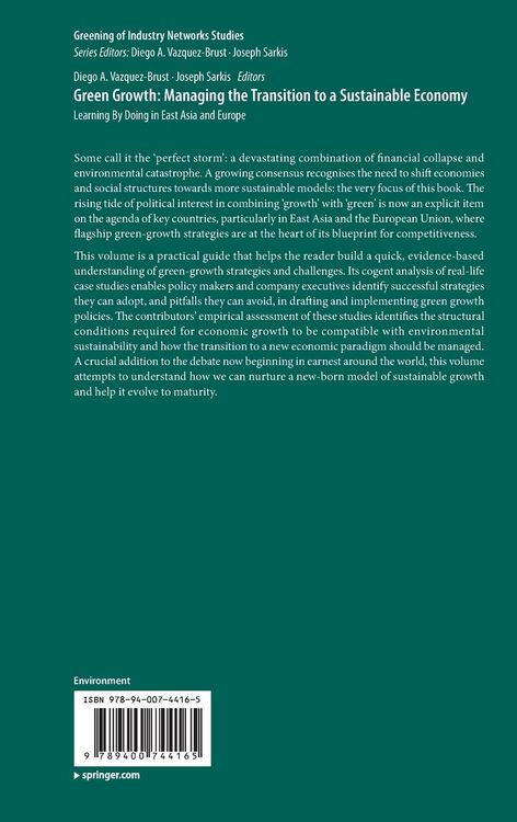 Produktbild: Green Growth: Managing the Transition to a Sustainable Economy