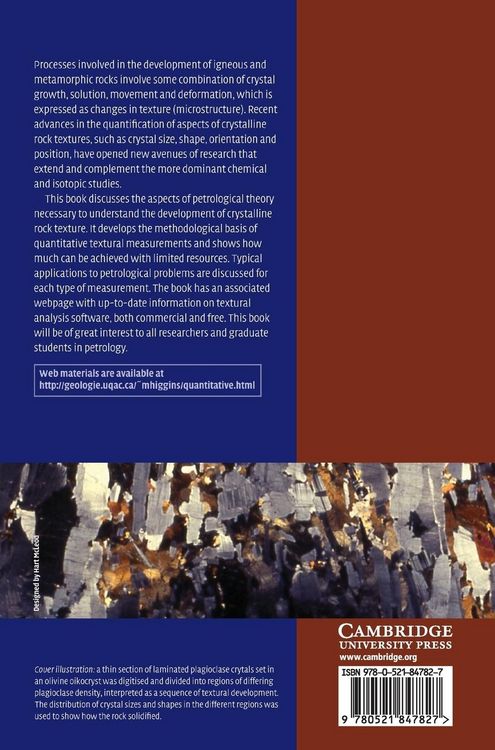 Produktbild: Quantitative Textural Measurements in Igneous and Metamorphic Petrology