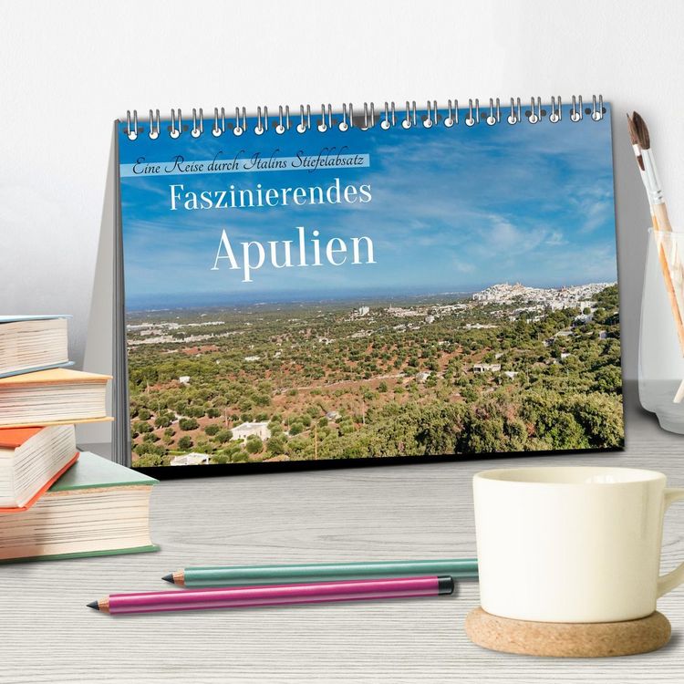 Produktbild: Faszinierendes Apulien (Tischkalender 2026 DIN A5 quer), CALVENDO Monatskalender