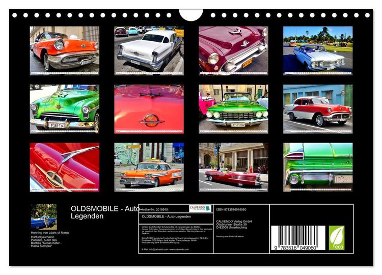 Produktbild: OLDSMOBILE - Auto-Legenden (Wandkalender 2026 DIN A4 quer), CALVENDO Monatskalender