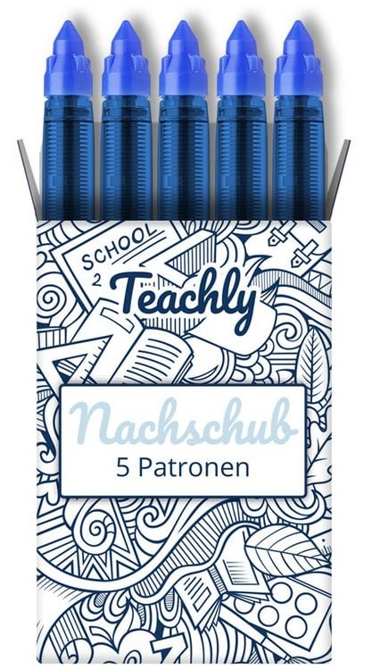 Produktbild: Teachly Nachschub Patrone 5er Set Blau