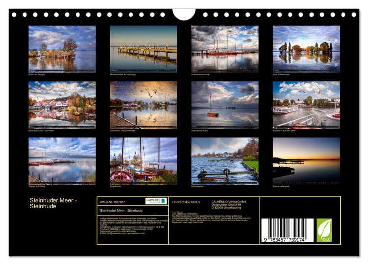 Produktbild: Steinhuder Meer - Steinhude (Wandkalender 2026 DIN A4 quer), CALVENDO Monatskalender