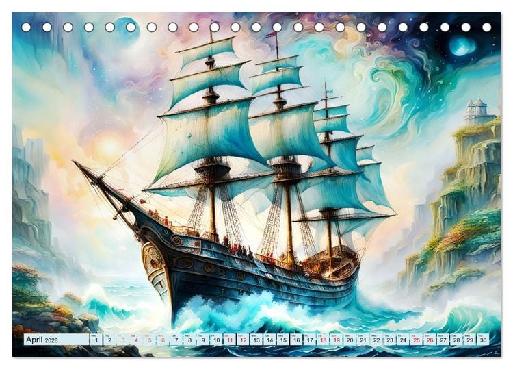 Produktbild: Sail of eternity (Desk Calendar 2026 DIN A5 landscape), CALVENDO 12 Month DeskCalendar