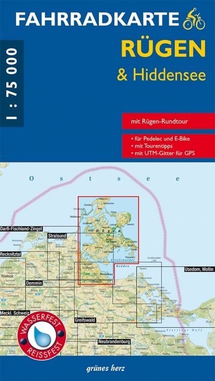 Produktbild: Fahrradkarte R&uuml;gen & Hiddensee