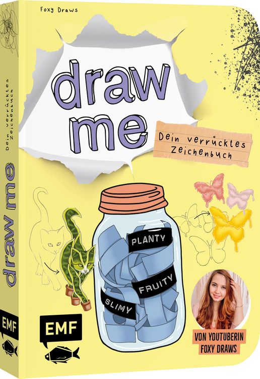 Produktbild: Dein verr&uuml;cktes Zeichenbuch &ndash; Draw me ... fruity, slimy, shiny, planty &ndash; Von YouTuberin Foxy Draws