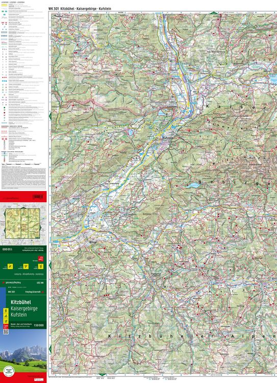 Produktbild: freytag & berndt Wanderkarte WK 301 Kitzb&uuml;hel, Kaisergebirge - Kufstein 1:50.000