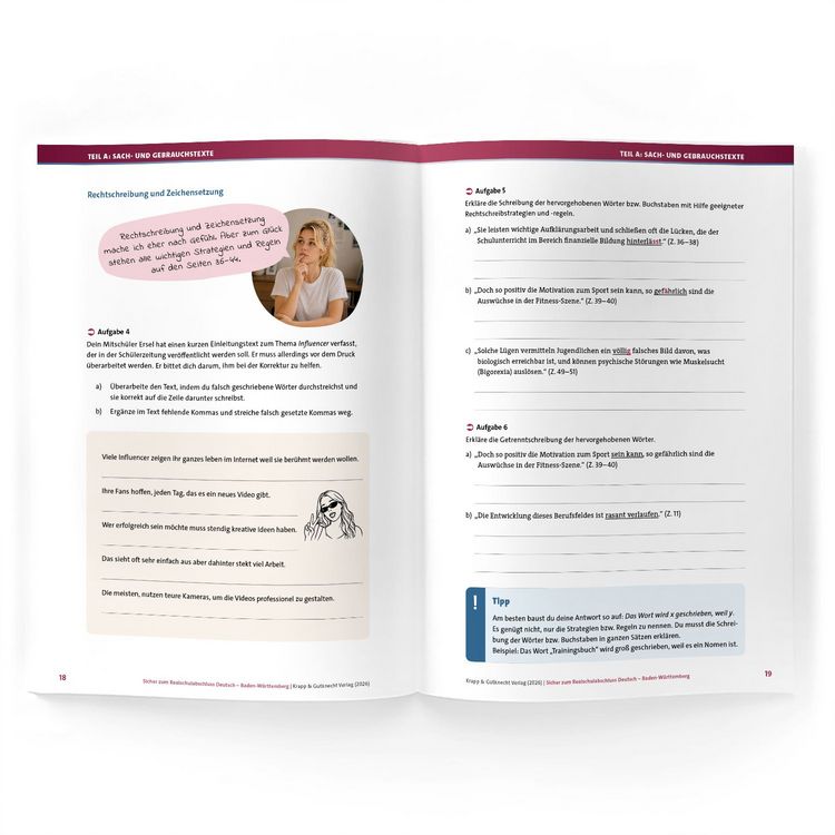 Produktbild: Sicher zum Realschulabschluss Deutsch Baden-W&uuml;rttemberg neues Pr&uuml;fungsformat 2027