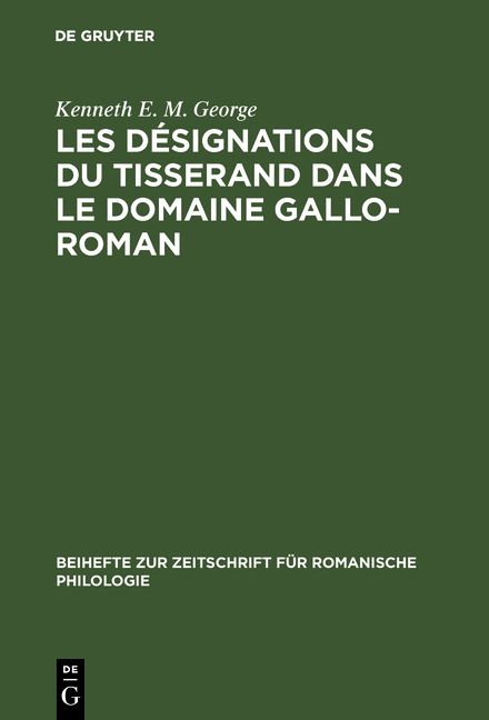 Produktbild: Les d&eacute;signations du tisserand dans le domaine gallo-roman