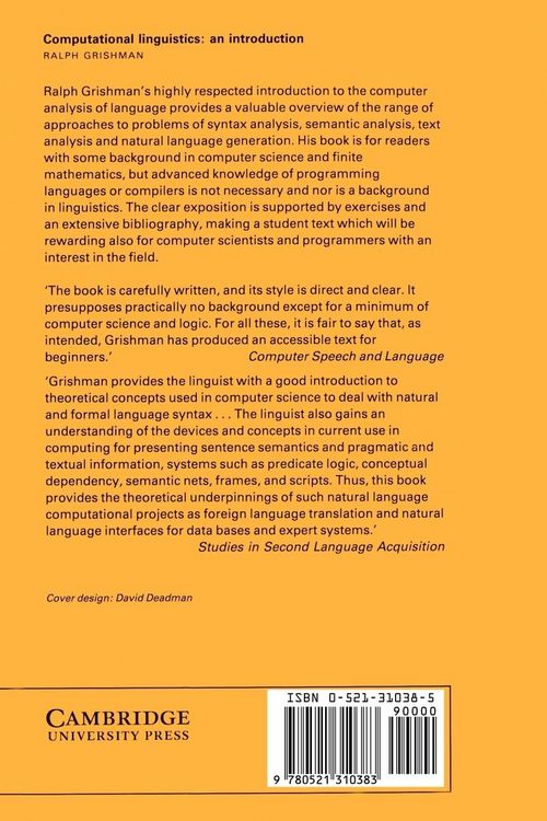 Produktbild: Computational Linguistics