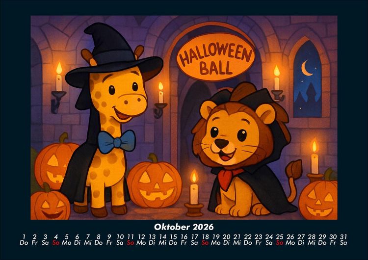 Produktbild: Nala & Buschi in m&auml;rchenhaften Welten 2026 Fotokalender DIN A4