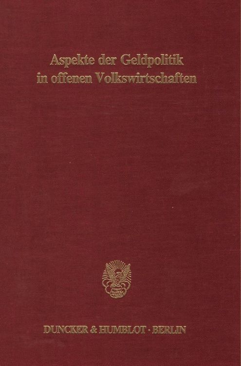 Produktbild: Aspekte der Geldpolitik in offenen Volkswirtschaften.