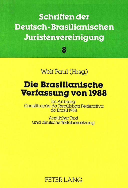 Produktbild: Die Brasilianische Verfassung von 1988