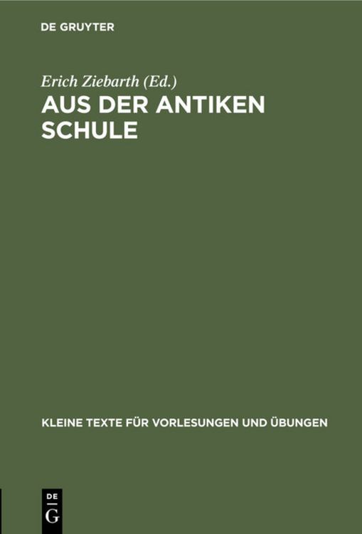 Produktbild: Aus der antiken Schule