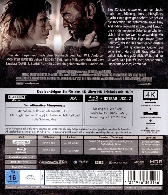 Produktbild: In the Lost Lands (4K Ultra HD) (+ Blu-ray)