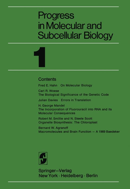 Produktbild: Progress in Molecular and Subcellular Biology