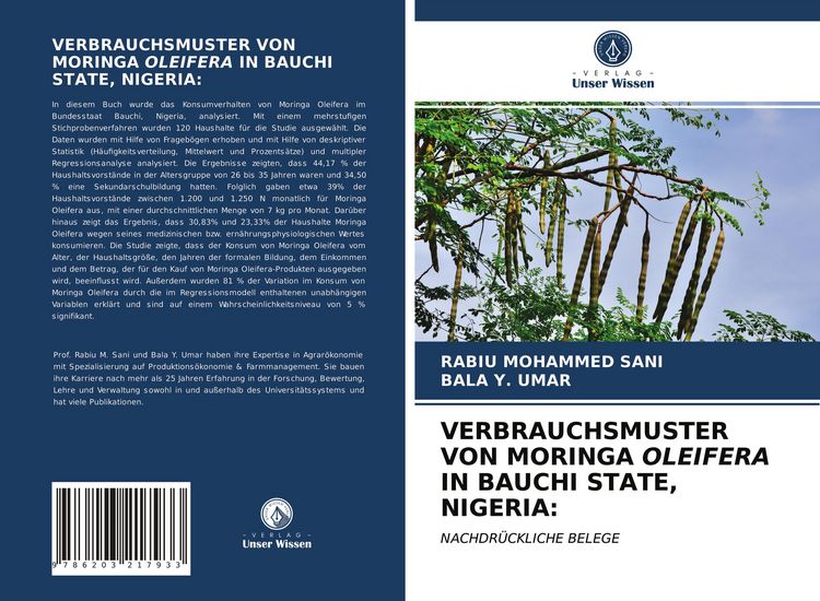 Produktbild: Verbrauchsmuster von Moringa Oleifera in Bauchi State, Nigeria: