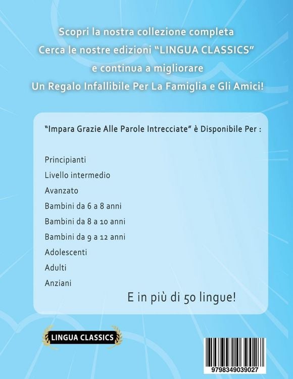 Produktbild: IMPARA IL MALAYALAM GRAZIE ALLE PAROLE INTRECCIATE - PER ADULTI - Scopri Come Migliorare Il Tuo Vocabolario Con 2000 Crucipuzzle e Pratica a Casa - 100 Griglie Di Gioco - Materiale Didattico e Libretto Di Attivit&agrave;