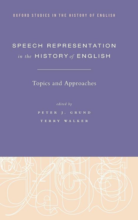 Produktbild: Speech Representation in the History of English