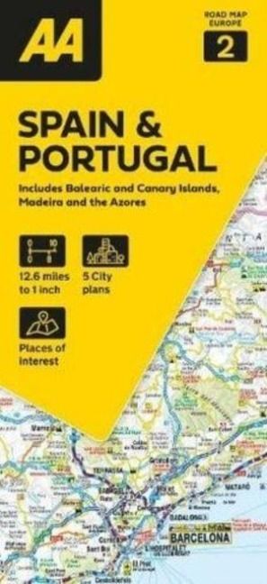 Produktbild: AA Road Map Spain & Portugal