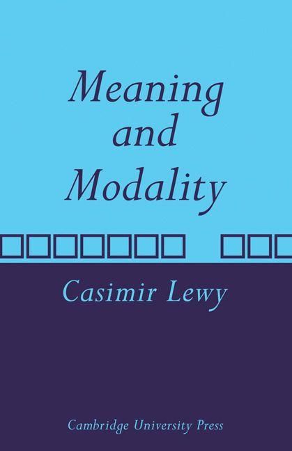 Produktbild: Meaning and Modality
