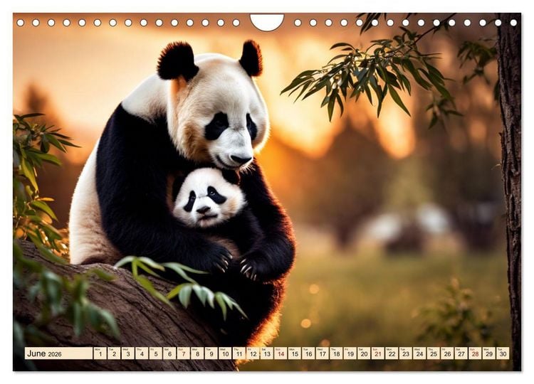 Produktbild: Cozy giant panda (Wall Calendar 2026 DIN A4 landscape), CALVENDO 12 Month Wall Calendar