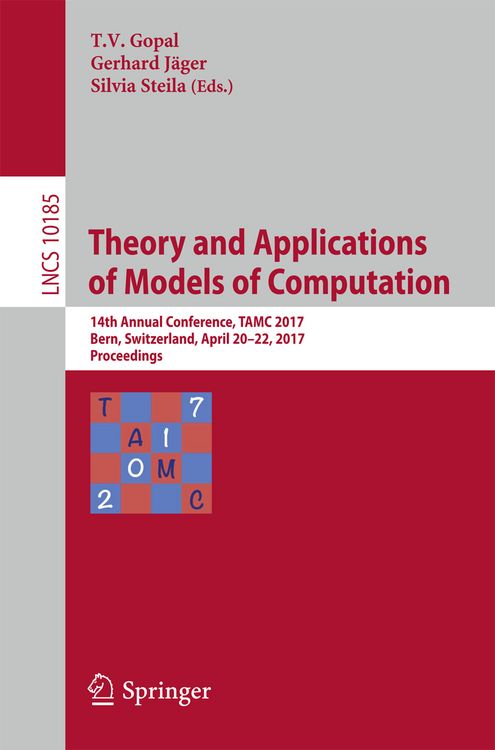 Produktbild: Theory and Applications of Models of Computation
