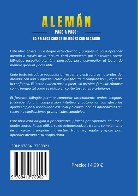 Produktbild: Alem&aacute;n Paso a Paso: 60 Relatos Cortos Biling&uuml;es con Glosario