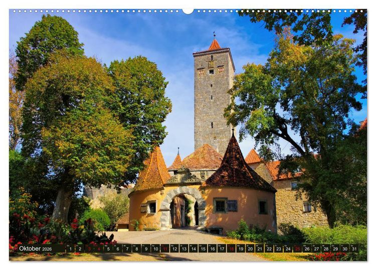 Produktbild: Rothenburg o. d. Tauber - Perle des Taubertales (hochwertiger Premium Wandkalender 2026 DIN A2 quer), Kunstdruck in Hochglanz
