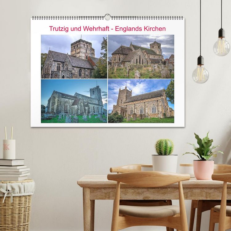 Produktbild: Trutzig und Wehrhaft - Englands Kirchen (Wandkalender 2026 DIN A2 quer), CALVENDO Monatskalender