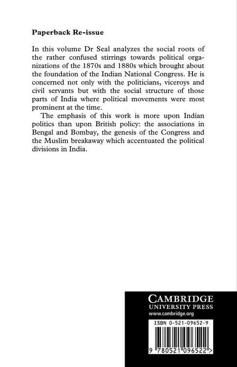 Produktbild: The Emergence of Indian Nationalism