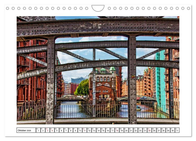 Produktbild: Hamburg sehen, f&uuml;hlen und lieben (Wandkalender 2026 DIN A4 quer), CALVENDO Monatskalender