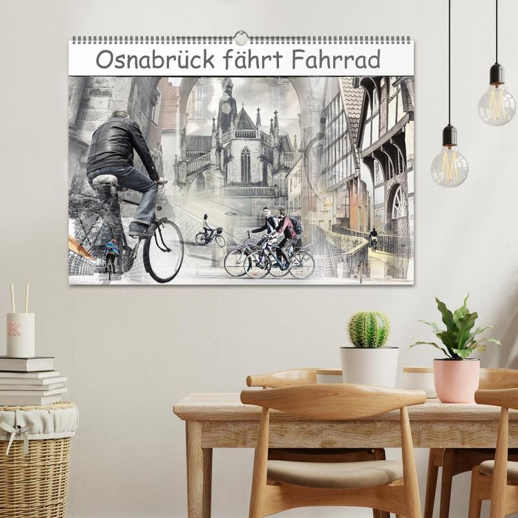 Produktbild: Osnabr&uuml;ck f&auml;hrt Fahrrad (Wandkalender 2026 DIN A2 quer), CALVENDO Monatskalender