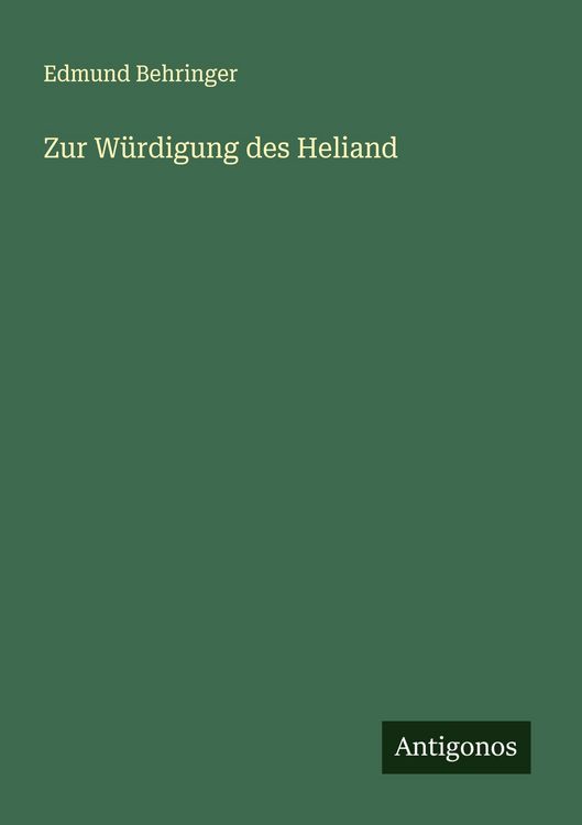 Produktbild: Zur W&uuml;rdigung des Heliand