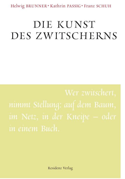 Produktbild: Die Kunst des Zwitscherns