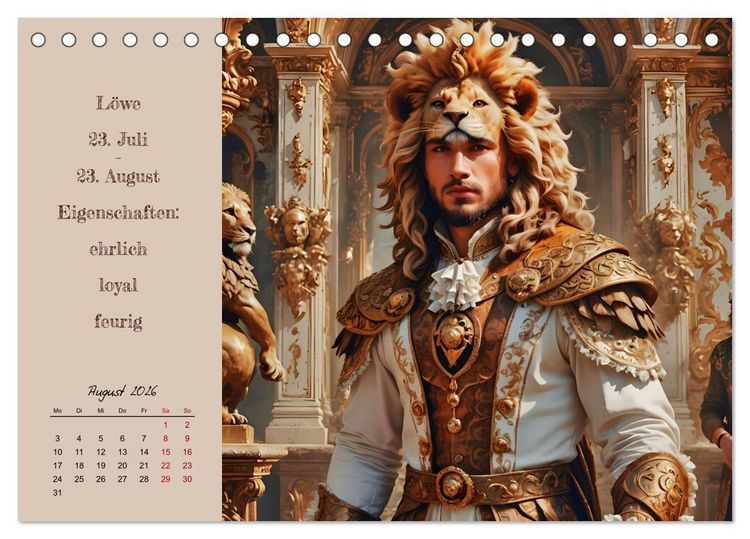 Produktbild: Stellarische M&auml;nnlichkeit (Tischkalender 2026 DIN A5 quer), CALVENDO Monatskalender