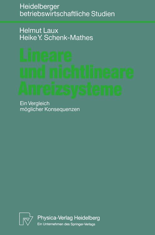 Produktbild: Lineare und nichtlineare Anreizsysteme